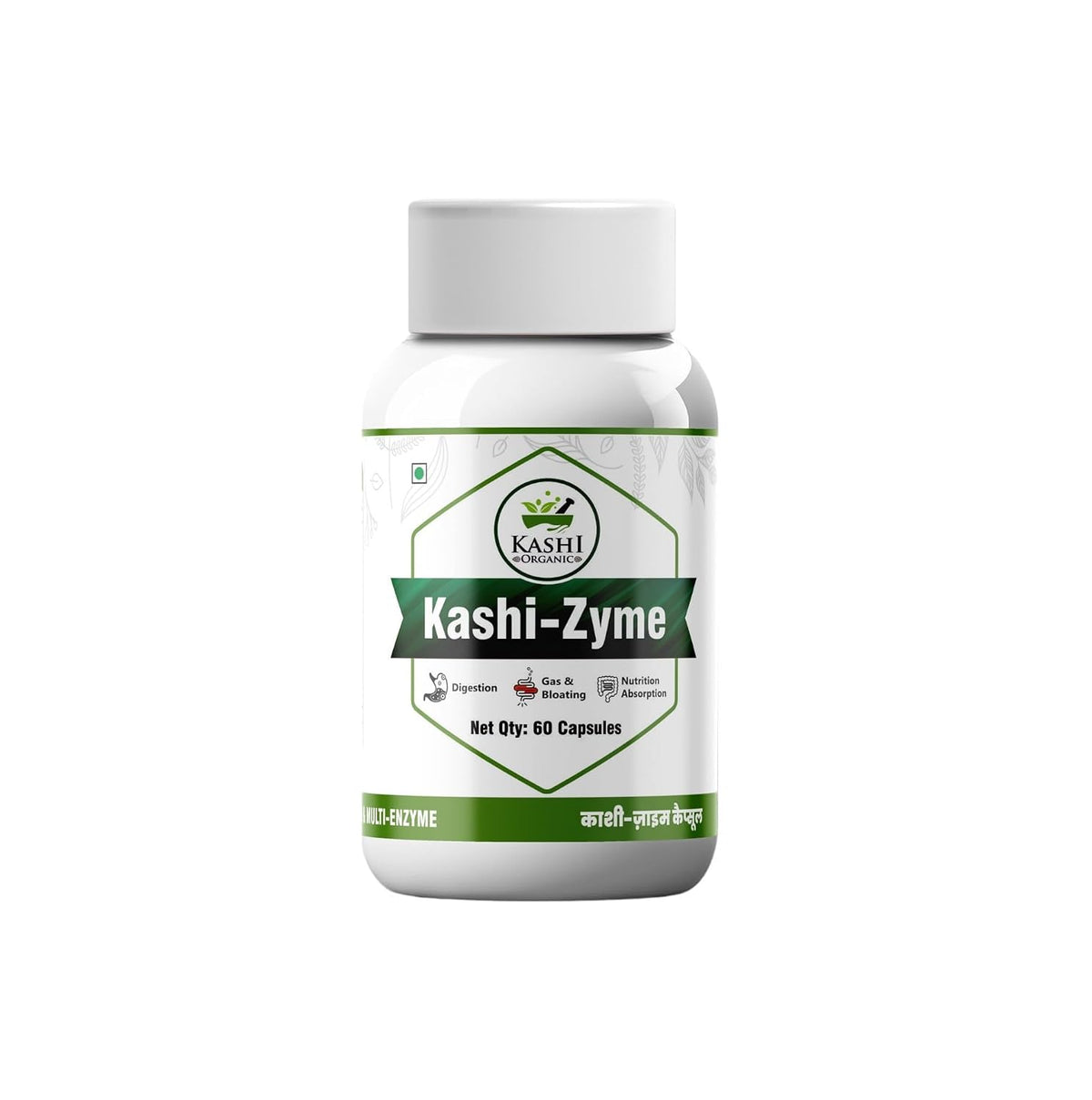Kashi Organic Kashi Zyme - Digestive Health Help For Enhanced Nutrient Absorption & Comfort | 60 Capsules, 100gm 0.2lbs