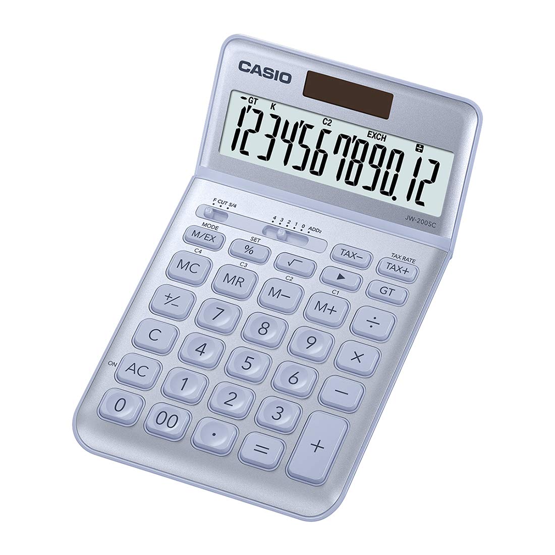 Casio JW-200SC-BU Premium & Stylish Calculator Light Blue | 12 Digits, 2-way Powered