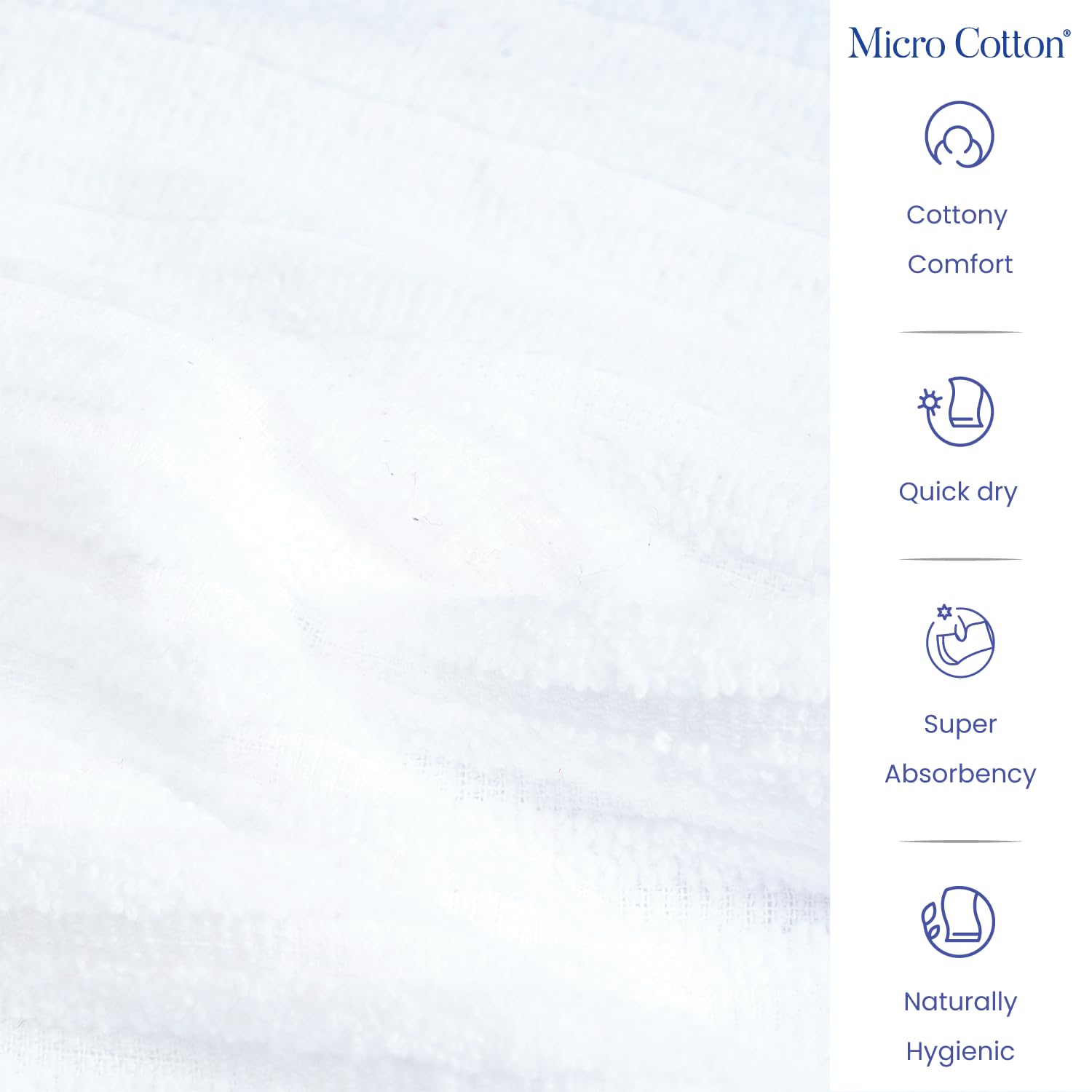 Micro Cotton Versa Craft Bath Towel 550 Gsm | Soft, Quick Drying Cotton XL Size Bath Towel (White)