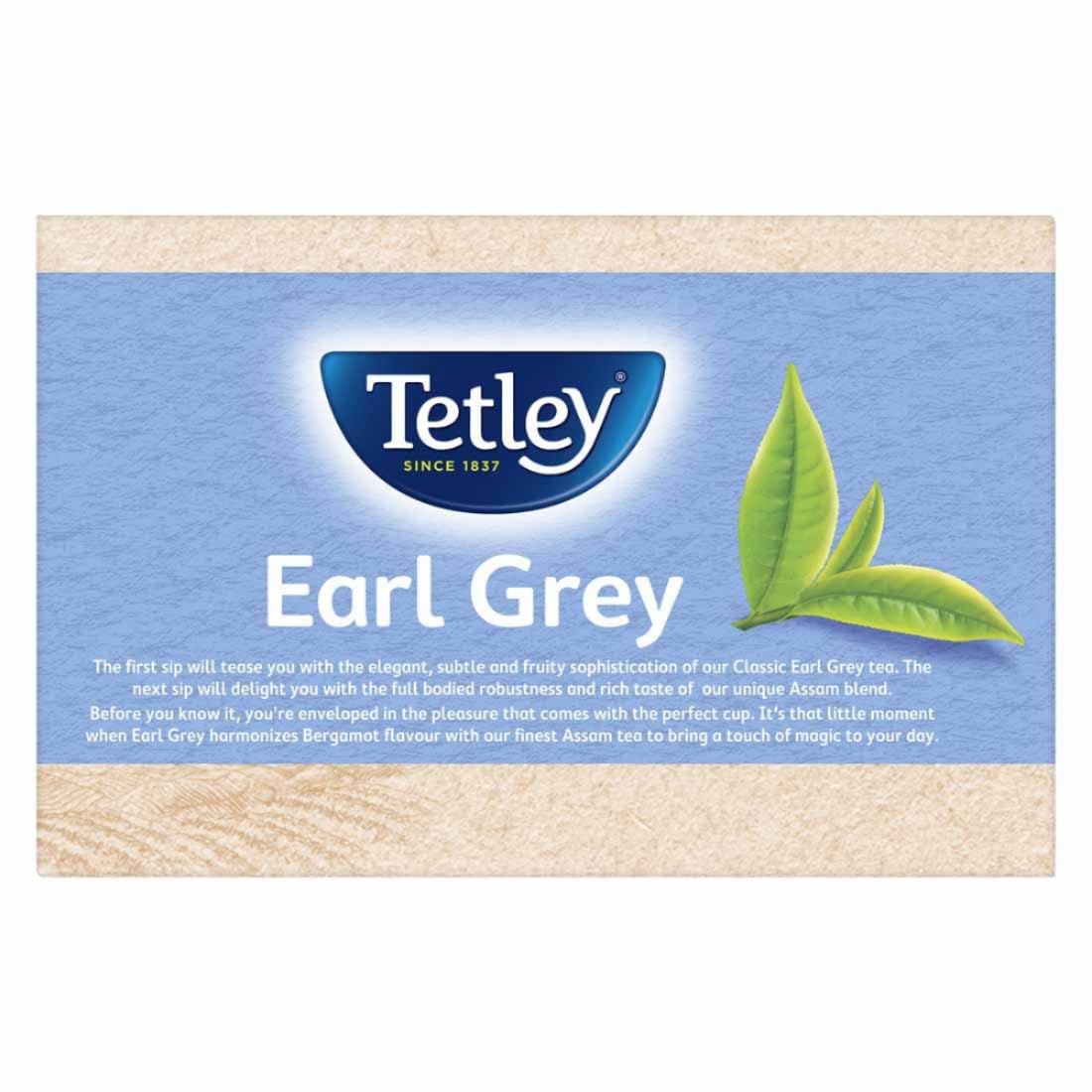 Tetley Earl Grey Flavoured Black Tea - Pack Of 2 X 50 Tea Bags | Biodegradable, Environment Friendly Tea Bags - Plastic Free, Caffeine Free