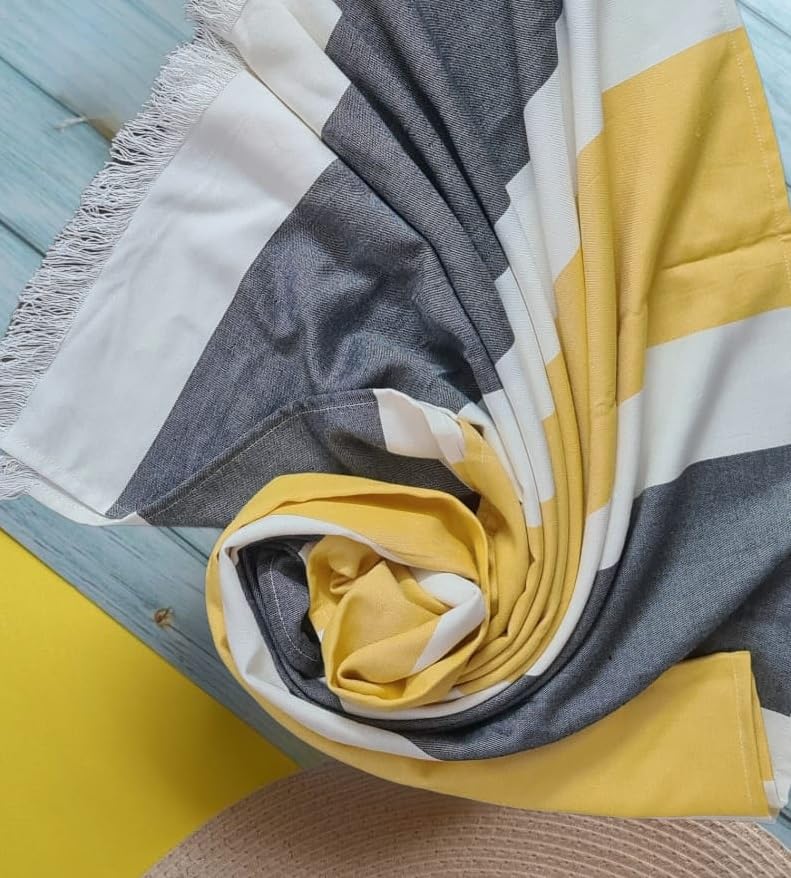 Madake Bamboo Ultra Soft & Thin Turkish Towel 454 Gsm | Quick Dry, Super Absorbent | Extra Large Bath Towel For Men & Women (Honey Bee)
