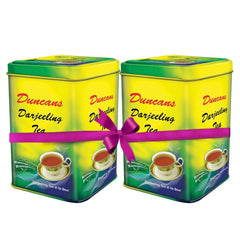 Duncans Darjeeling Tea - Pack Of 2 X 250gm Tin Caddy Pack, 8.8 Ounce Each | 100% Orthodox Tea Leaf - Darjeeling Loose Leaf Black Tea | Medium Caffeine Chai Patti