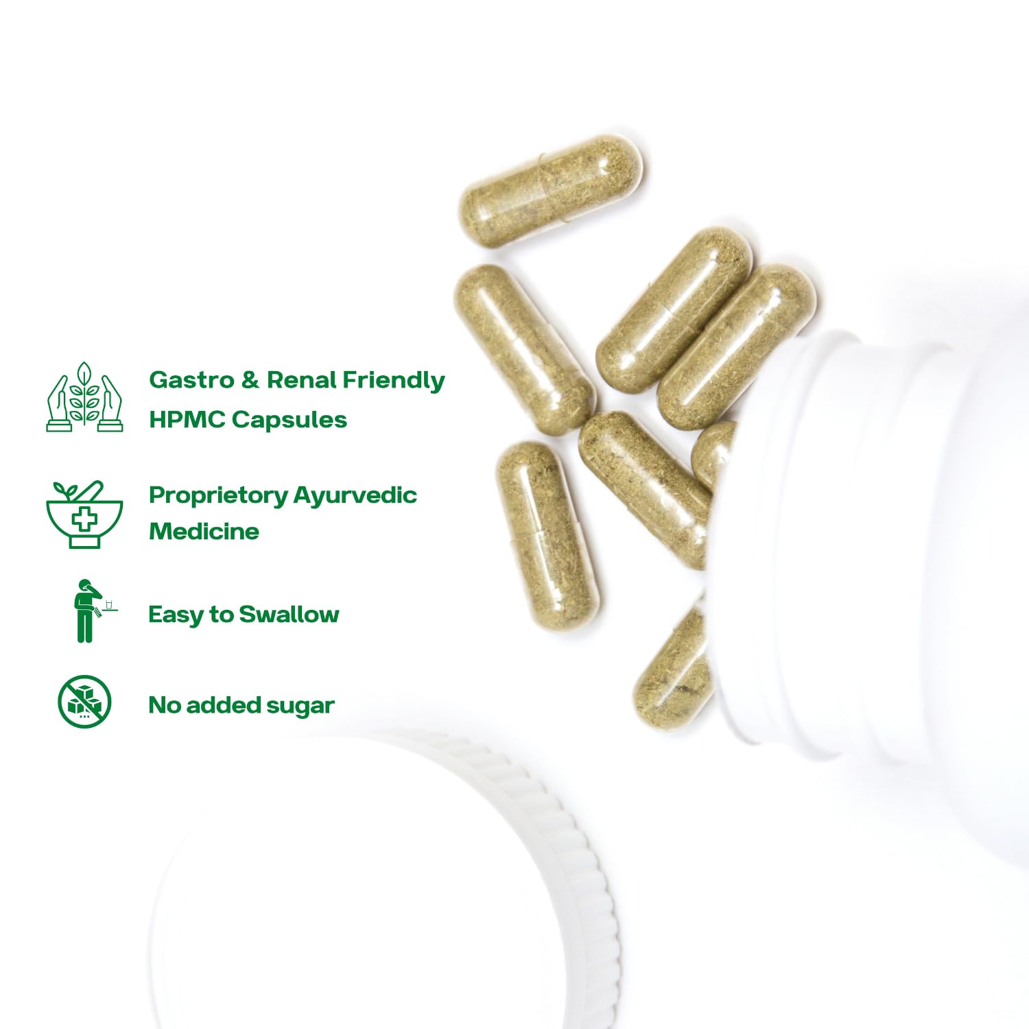 Amrut Kesar Ayurvedic Capsules For Immunity, Stamina, Vitality & Overall Health | 30 Years Old Holistic Formula Of 10 Natural Ayurvedic Herbs | 60 Capsules , 100gm 0.2lbs