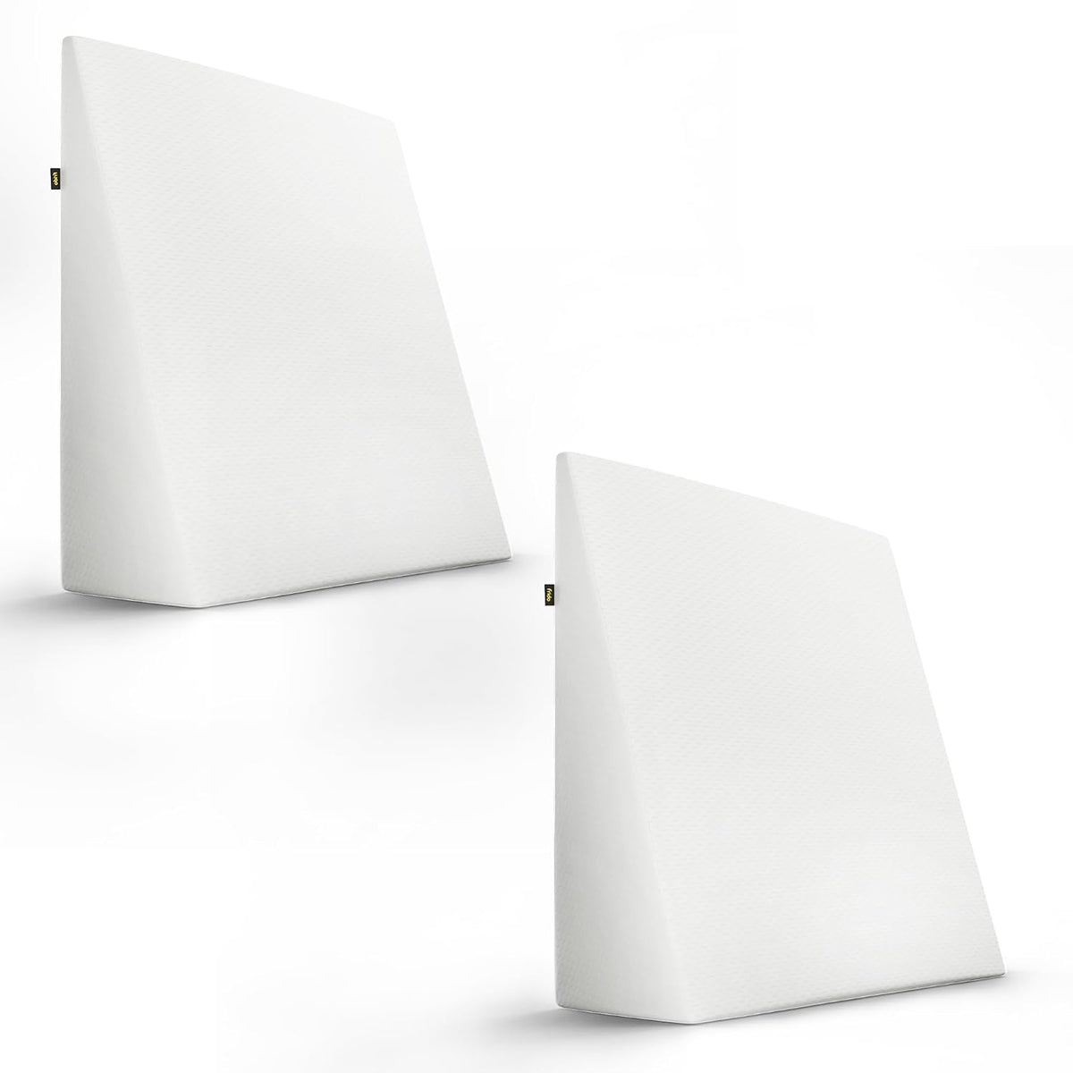 Wedge Cushion Made With Memory Foam Pillow, Complete Back Support, White | Improves Comfort & Posture While Sitting, Working On Bed | Premium Removable Covers, Multipurpose Use - Pack Of 2