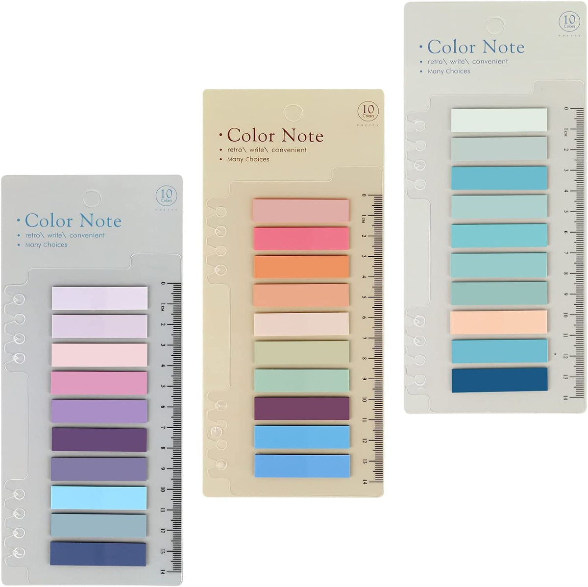 Sticky Book Tabs Colorful Annotation Tabs, Writable Transparent Sticky Notes - 3 Packs
