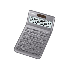 Casio Jw-200sc-gy Premium & Stylish Calculator (Grey) | 12 Digits, 2-way Powered - Tax Calculation, Currency Exchange Calculation, Percentage