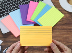 4 Pads Lined Sticky Notes Post 4 Colors Self Sticky Notes Pad | 400 Sheets - Sticky Notes