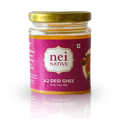 Pure Premium A2 Desi Ghee By Nei Native | Pure Bilona Method Homemade Cow Desi Ghee Good For Glowing Skin | (150ml) 5.0 Ounce | Jar Pack