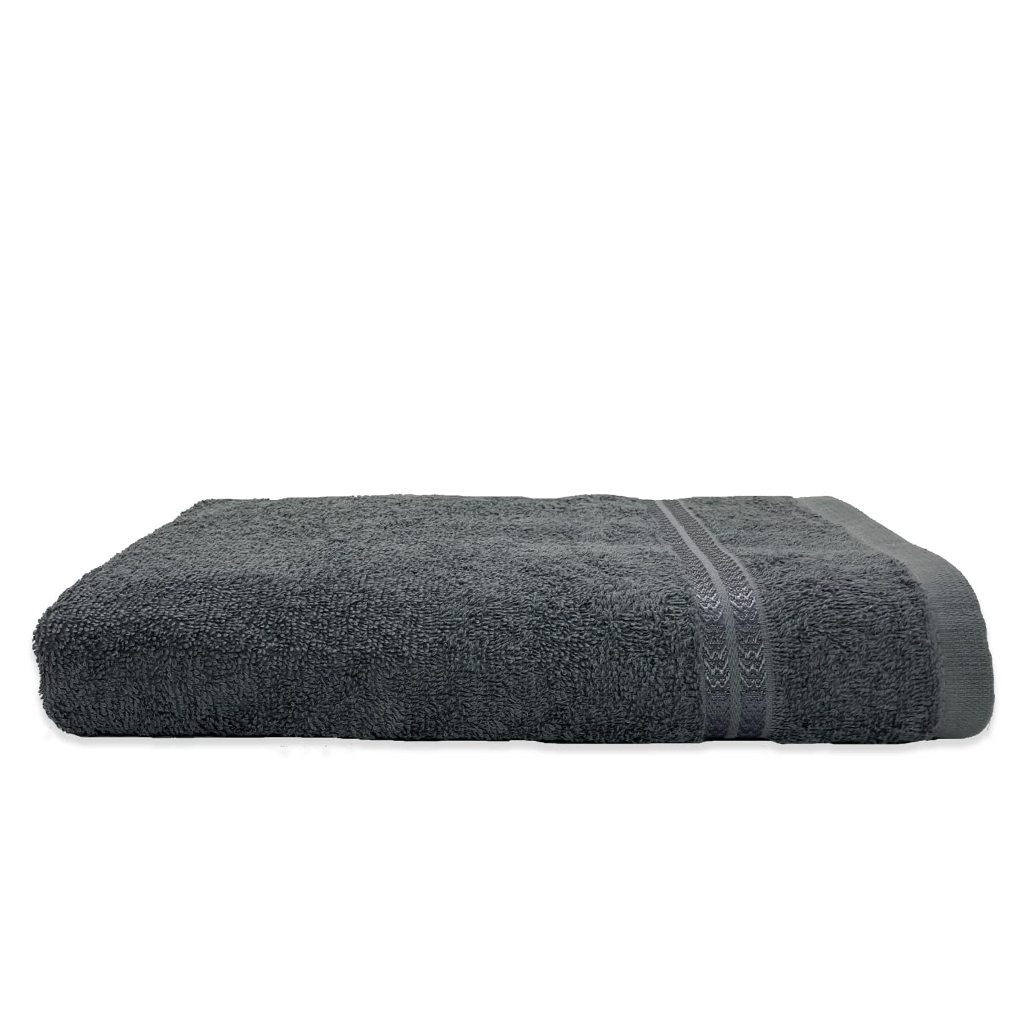 Welspun 100% Cotton Bath Towel 500 Gsm | Anti Bacterial Bright Colours High Absorbency Cotton Bath Towels (Dark Grey)
