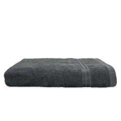 Welspun 100% Cotton Bath Towel 500 Gsm | Anti Bacterial Bright Colours High Absorbency Cotton Bath Towels (Dark Grey)