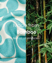 Thirsty Towel By Doctor Towels Bamboo Bath Towel 460 Gsm | Herringbone Weave Fabric Hypoallergenic, Light Weight, Quick Dry Towel (Turquoise Tile Design)