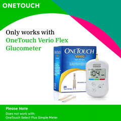 OneTouch Verio Test Strips - Pack of 10 Strips | Blood Sugar Test Machine Testing Strips | Global Iconic Brand | For use with OneTouch Verio Flex Glucometer