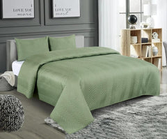 Solid Bedsheet For Double Bed With 2 Pillow Covers | Size - 90 X 100 Inches, Green | Light Weight, Suitable For All Seasons & Easy To Wash