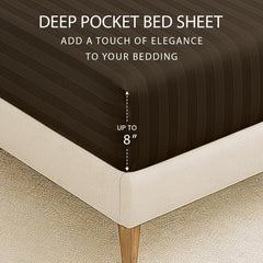 1 Single Bedsheet For King Size With 1 Pillow Covers | 36 X 78 Inches, Dark Brown - 130 Thread Count Soft & Comfortable | Ideal For Bedroom, Guest Room, House