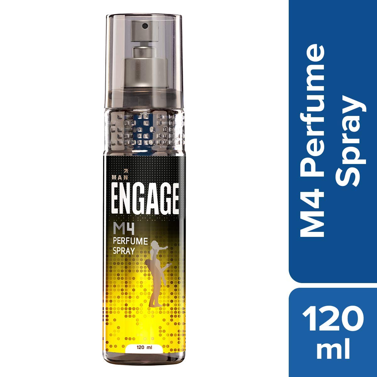 Engage M4 Perfume Spray | Spicy & Lavender Long Lasting Fragrance | Skin Friendly Perfume For Men 120ml 4 Fl.oz.