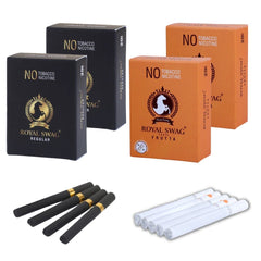 Royal Swag Ayurvedic Herbal Cigarette Regular, Frutta Flavoured (80 Sticks) 100% No Nicotine & No Tobacco - Smoking Cessation Non Addictive | Pack Of 80