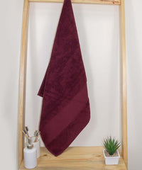 Rangoli Soft Absorbent Durable Towels Earthly Egyption Cotton Plush Oversized Bath Towel 600 Gsm (Maroon)