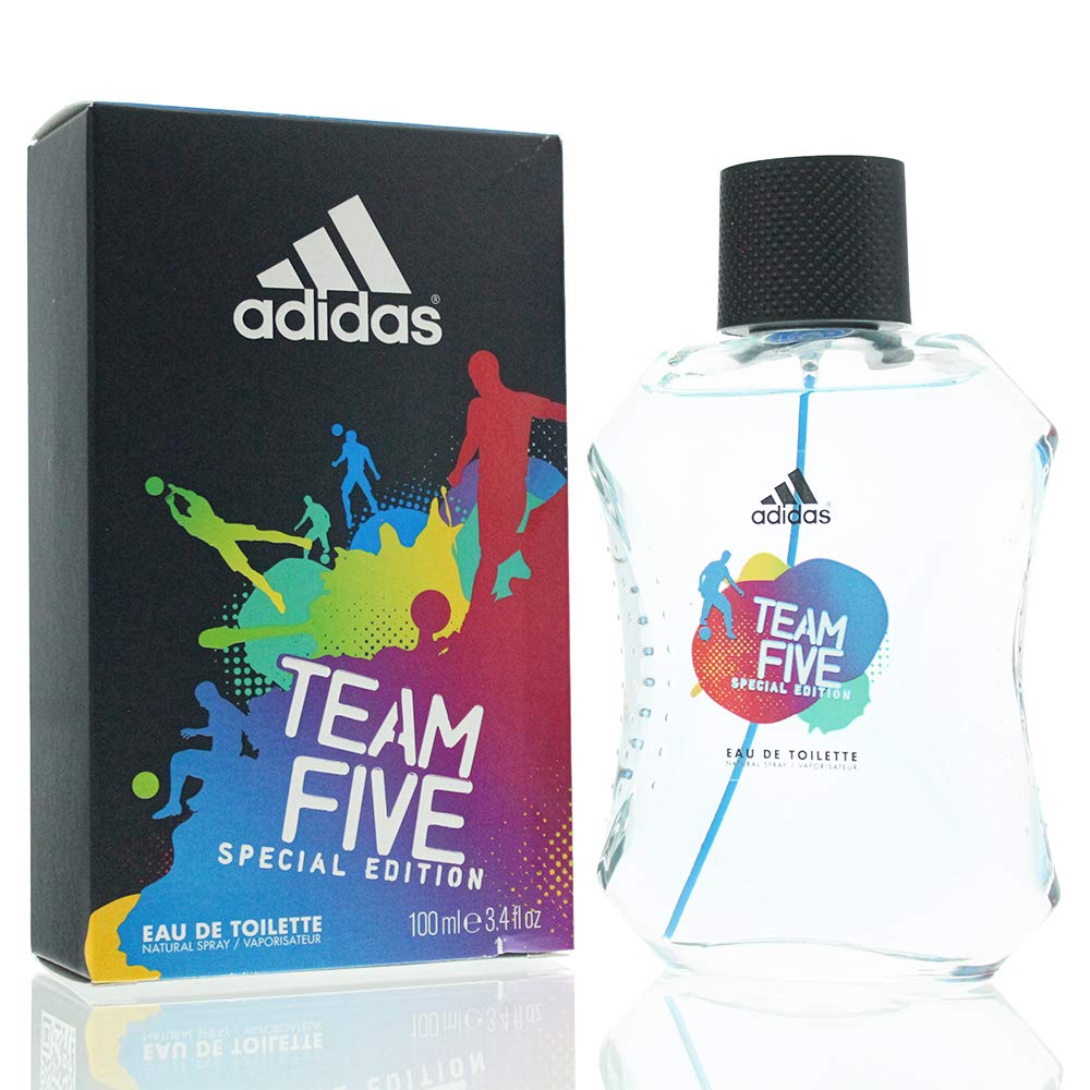 Adidas Team Five Special Edition Eau De Toilette Spray 100ml 3.4 Fl.oz. Long Lasting | Masculine Fragrance