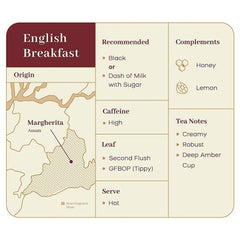 McLeod Russel 1869 English Breakfast Black Tea - 100gm, 3.5 Ounce, 40+ Cups | Strong & Robust Blend Daily Black Tea - Loose Leaf Black Orthodox | Low Caffeine