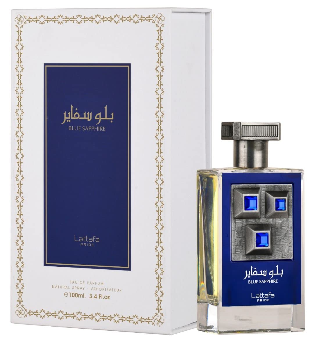 Lattafa Pride Blue Sapphire Eau De Parfum 100ml 3.4 Fl.oz. Luxury Unisex Fragrance | Long Lasting