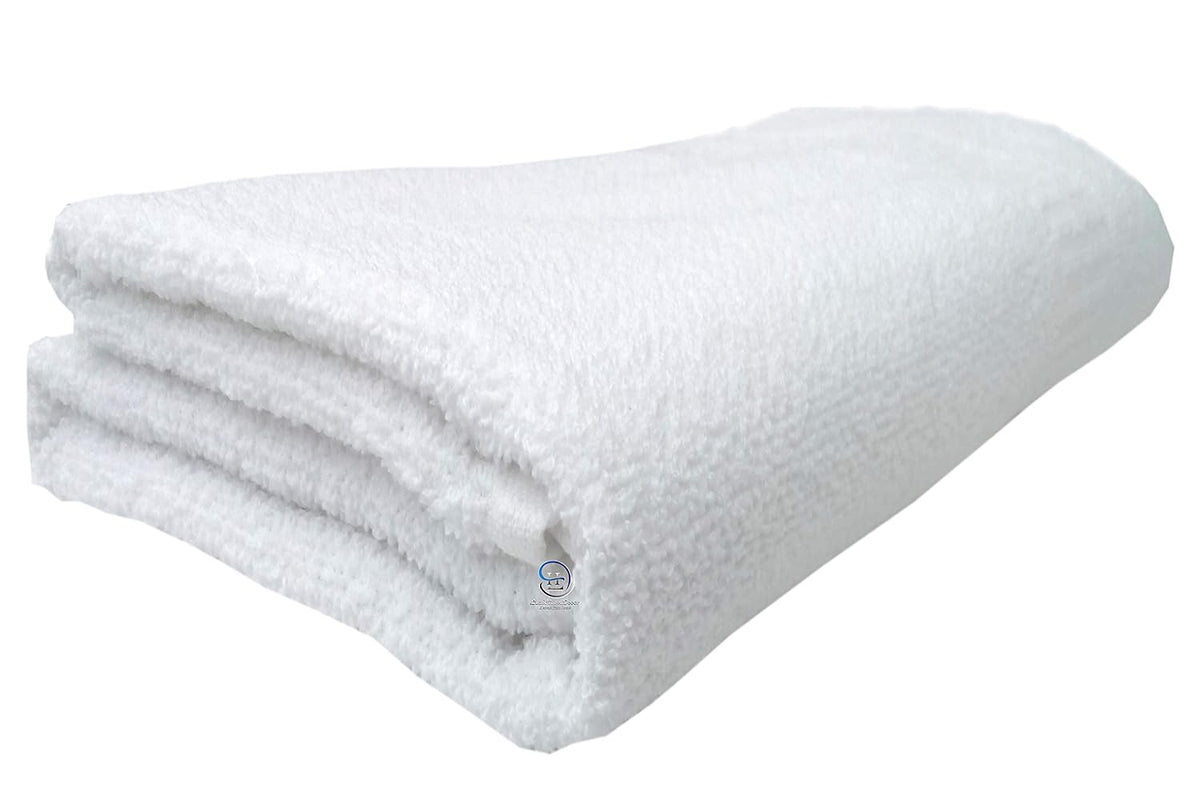 Lush Haven Decor Extra Large Big Men Bath Towel 500 Gsm | 100% Pure Cotton Full Size Xxxl Ultra Soft, Absorbent & Quick Dry Towel (White)