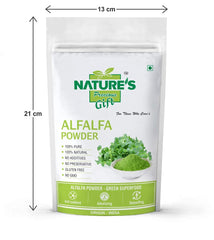 Nature's Precious Gift Alfalfa Powder, 100% Pure, Natural & Premium Quality, High Content Of Antioxidants, Vitamins C & K, Copper, Folate & Magnesium. | 100gm, 0.2lbs