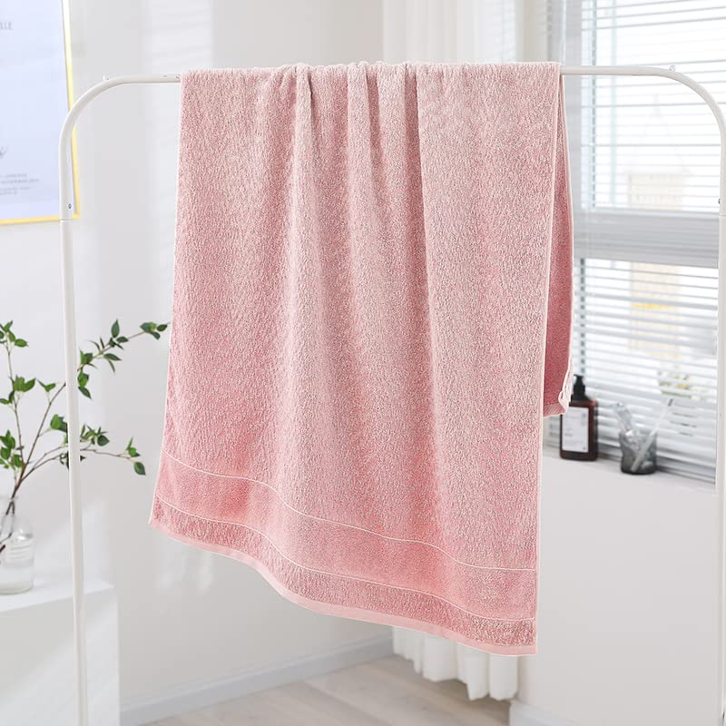 Spread Spain Cotton Large Bath Towel 550 Gsm | Ultra Soft Super Absorbent & Antibacterial Bath Towel (Pink)