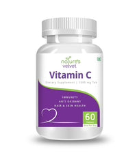 Nature's Velvet Lifecare Vitamin C 1000mg | 60 Vegetarian Tablets , 100gm 0.2lbs