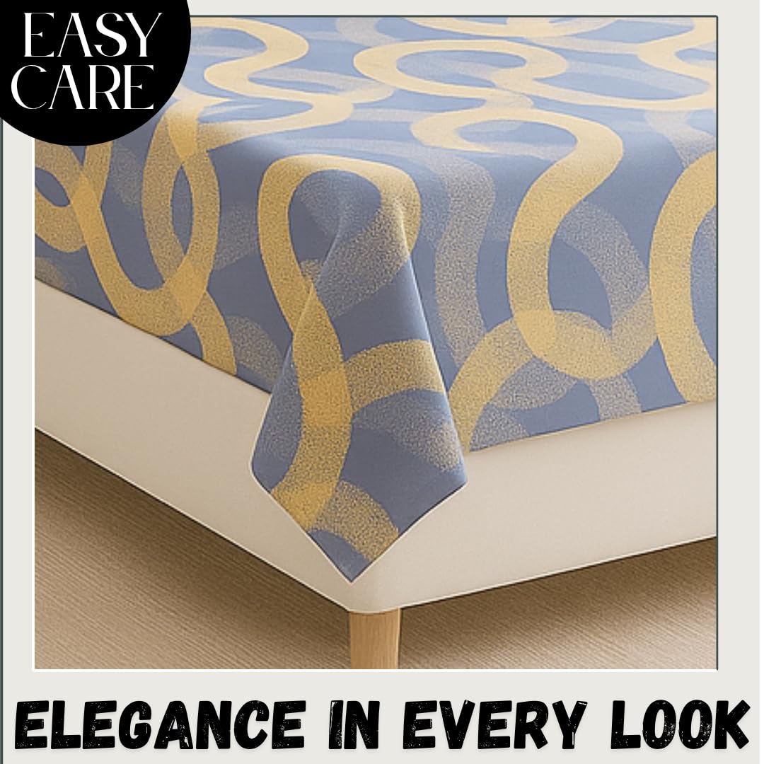 Bedsheet For Single Bed With 1 Pillow Cover - Size 90 X 60 Inches, Grey & Beige | Soft Touch Cotton Fabric-Comfortable & Durable | Elegant Printed Bedding Set For Daily Use