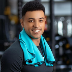 Adventose Microfiber Premium Hand Towel 200 Gsm | Sports Running Gym Workout Super Absorbent Hand, Face Towel (Aqua-Blue)