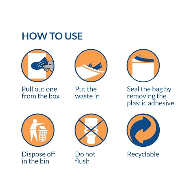 Sirona Tampons And Condoms Disposal Bags - 50 Bags
