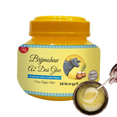 100% Pure Buffalo A2 Desi Ghee By Brijmohan | Rich In Calcium & Minerals Healthy Desi Cow Ghee Good For Energy | (500ml) 16.9 Ounce | Jar Pack