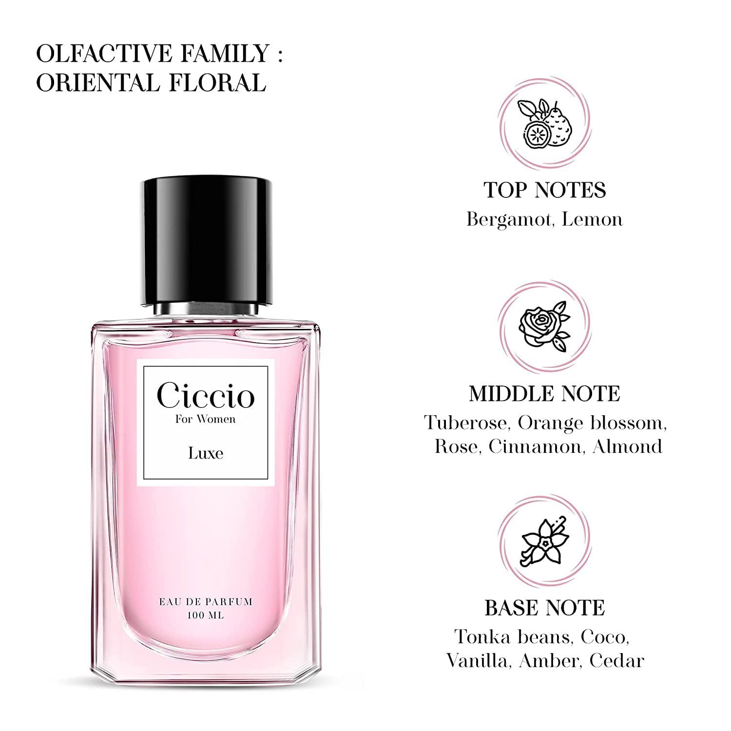 Ciccio Luxe For Women + Blue For Men Eau De Parfum 100ml 3.4 Fl.oz. Each Pack Of 2 | Long Lasting