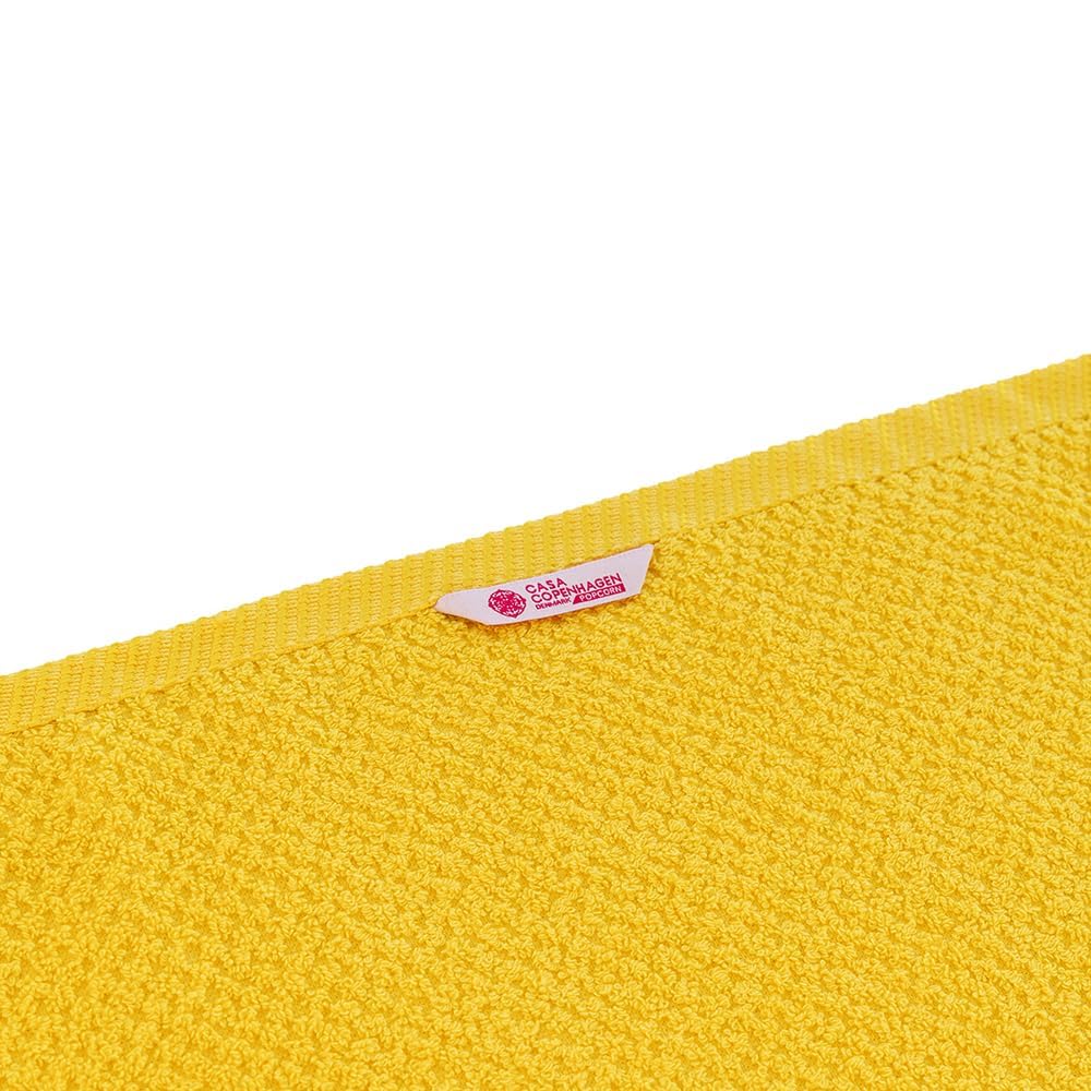 Casa Copenhagen Egyptian Cotton Waffle Large Size Bath Towel 500 Gsm (Butter Yellow)