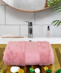 Rangoli Soft Absorbent Durable Towels Earthly Egyption Cotton Plush Oversized Small Size Bath Towel 400 Gsm (Peach)
