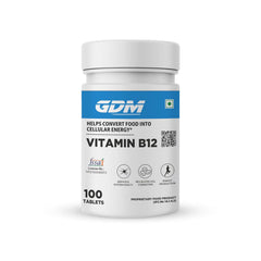 Gdm Vitamin B12 Supplement , Boost Energy Level , Good For Digestion , For Both Men & Women | 100 Veg Tablets , 150gm 0.3lbs