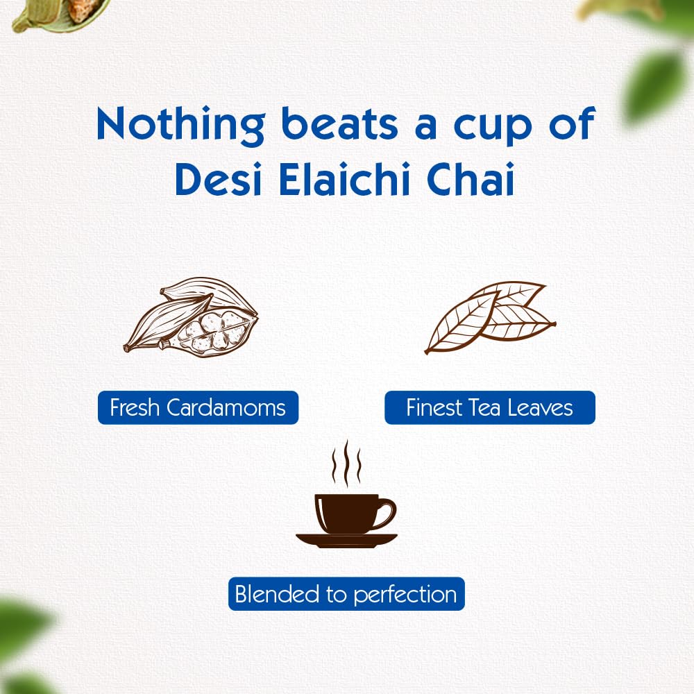 Society One Minute Tea Elaichi Flavor Instant Tea Premix - Pack Of 2 X 1 Kg Pouch, 35.2 Ounce Each | Made With Cardamom - Low Caffeine Chai Patti | Homemade Recipe Flavored Instant Tea