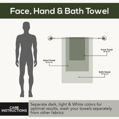 Spread Spain Roman Face, Hand & Bath Large Towel 600gsm | Super Soft & Comfortable, Extra Absorbent Cotton Towels For Face, Body & Gym- Grey (Set Of 3)