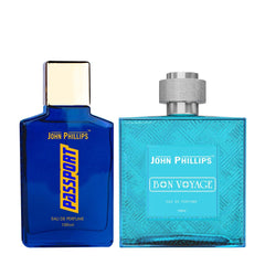 John Phillips Luxury Passport & Bon Voyage Eau De Perfume 100ml 3.4 Fl.oz. Each Pack Of 2 For Men