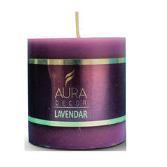 PILLAR CANDLE LAVENDER 2.5 INCH FRAGRANCE | BURNING TIME 30 HOURS SET OF 1