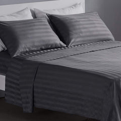 Cotton Bedsheet For Double Bed Queen Size - 90 X 100 Inches, Grey With 2 Pillow Covers | 350 Thread Count | Premium Comfort Bedsheets For Home, Hotels & Guest House