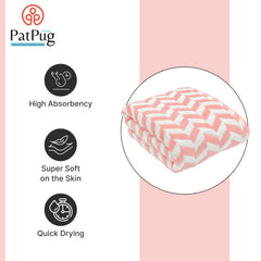 Patpug Coral Microfiber Ultrasoft Comfortable Highly Absorbent Quick Drying Large Bath Towel 350 Gsm (Pink)
