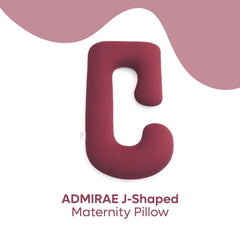 J Shape Pregnancy Pillows For Sleeping, Maternity Support, Soft Pillow, Pink | Multipurpose Pillow For Back, Hips, Legs, Belly Support With Removable Washable Velvet Cover, Full Body Support