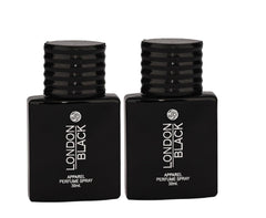 JD International London Black Unisex Perfume - Pack Of 2 X 30ml, 1.02 Fl.oz. Each | Long - Lasting Fragrance For Unparalleled Elegance & Style | Premium Apparel Scent With Timeless Appeal