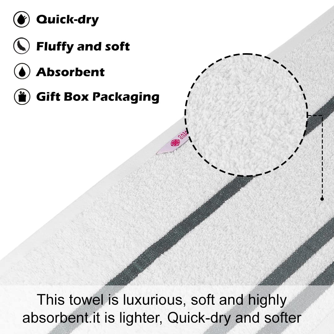Casa Copenhagen Egyptian Cotton Ecstatic Hand Towel 740 Gsm (Bright White)- 6 Pcs