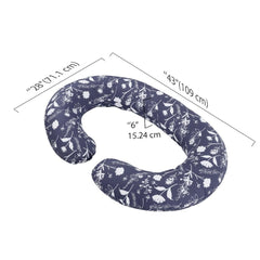 Pregnancy Pillow, C Shaped Pillow, Maternity Pillow For Sleeping - Dark Blue | 100% Cotton Pillow For Pregnant Mothers | With Breathable & No Heat Fabric | Full-Body Support For Better Sleep