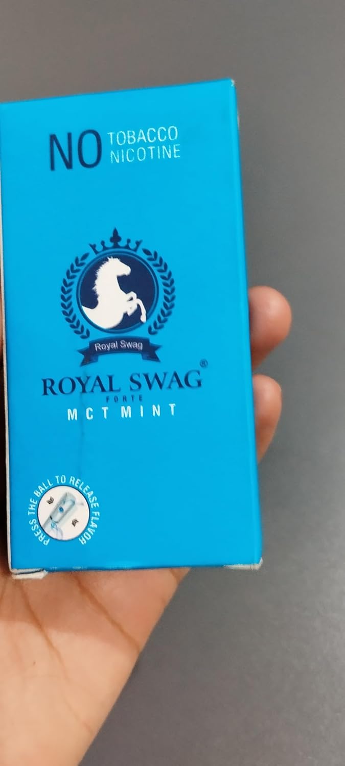 Royal Swag Ayurvedic & Herbal Cigarette, Mint Flavour Smoke For Tobacco Free Cigarettes With Shot Helps In Quit Smoking - (20 Sticks, Small Shot-1)