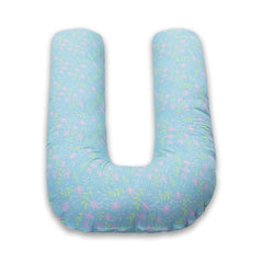 U Shaped Pregnancy Pillow, Maternity Pillow, 100% Cotton Removable Cover, Green Flora | Super Premium Pillow, Versatile Use, Pregnocare Microfibers, Breathable, Comfortable Pillow