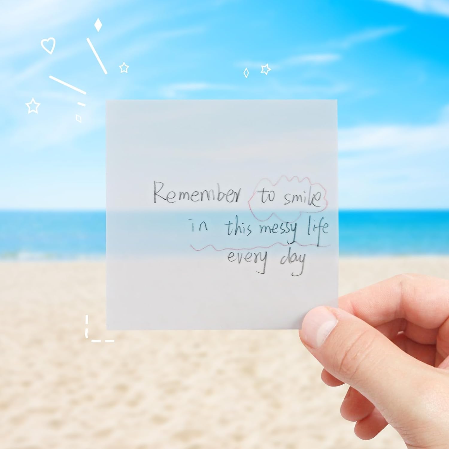 Transparent Sticky Notes For Books, Clear Notes, 150 Sheet Translucent Sticky Note - Pack Of 3
