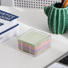 Sticky Note Holder Acrylic Desk Notepad Holder for 3" x 3" Sticky Notes Classroom Office
